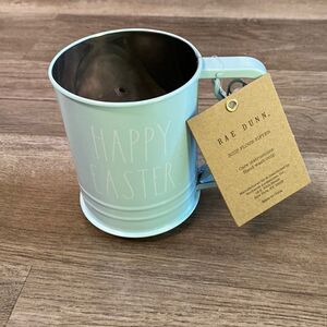 NEW Rae Dunn “Happy Easter” Flour Sifter – Pastel Blue Kitchen Tool
